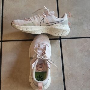 Nike Light Pink and White Running Shoes